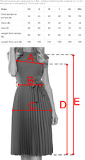 Numoco 311-9 LILA Pleated dress with short sleeves - Mint color
