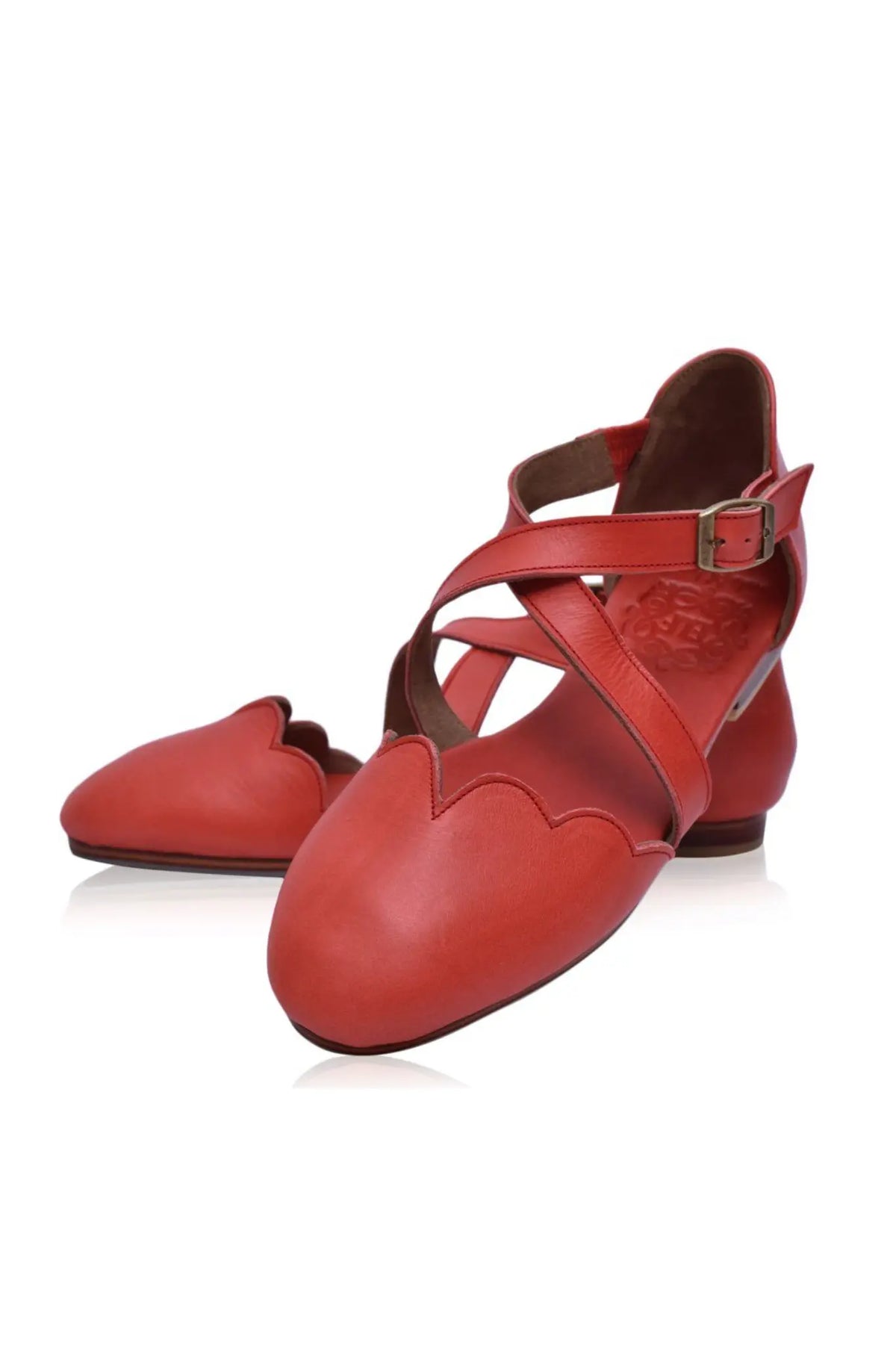 Mangrove Cross-Strap Leather Ballet Flats