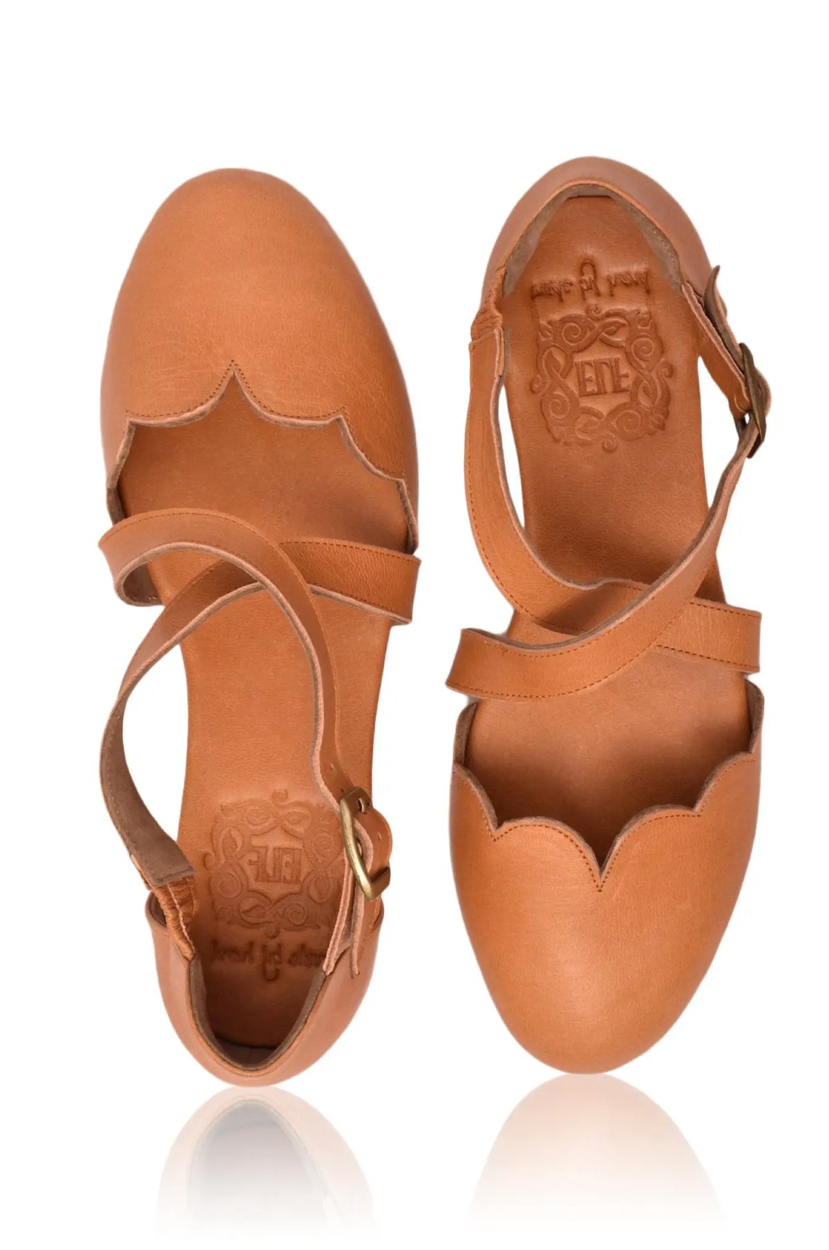 Mangrove Cross-Strap Leather Ballet Flats
